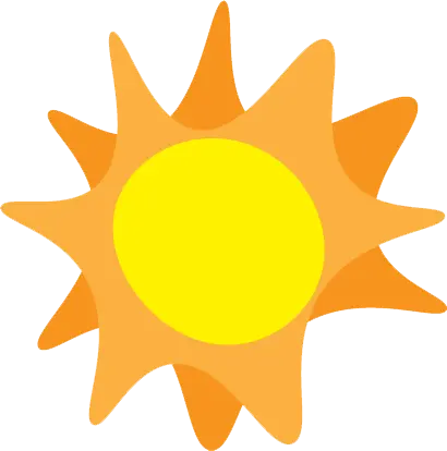 orange and yellow sun