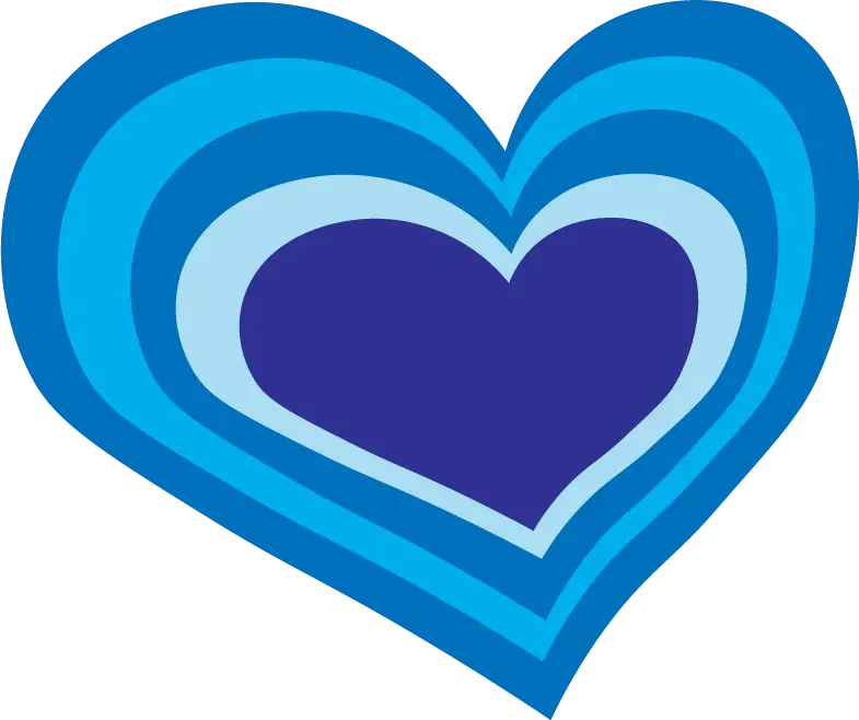 layered heart graphic