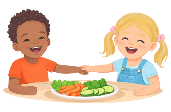 food and connection graphic